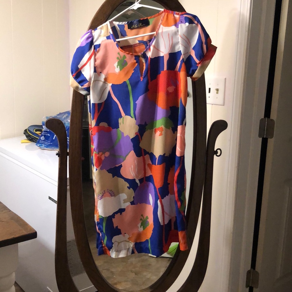 Blue Rain floral print dress
